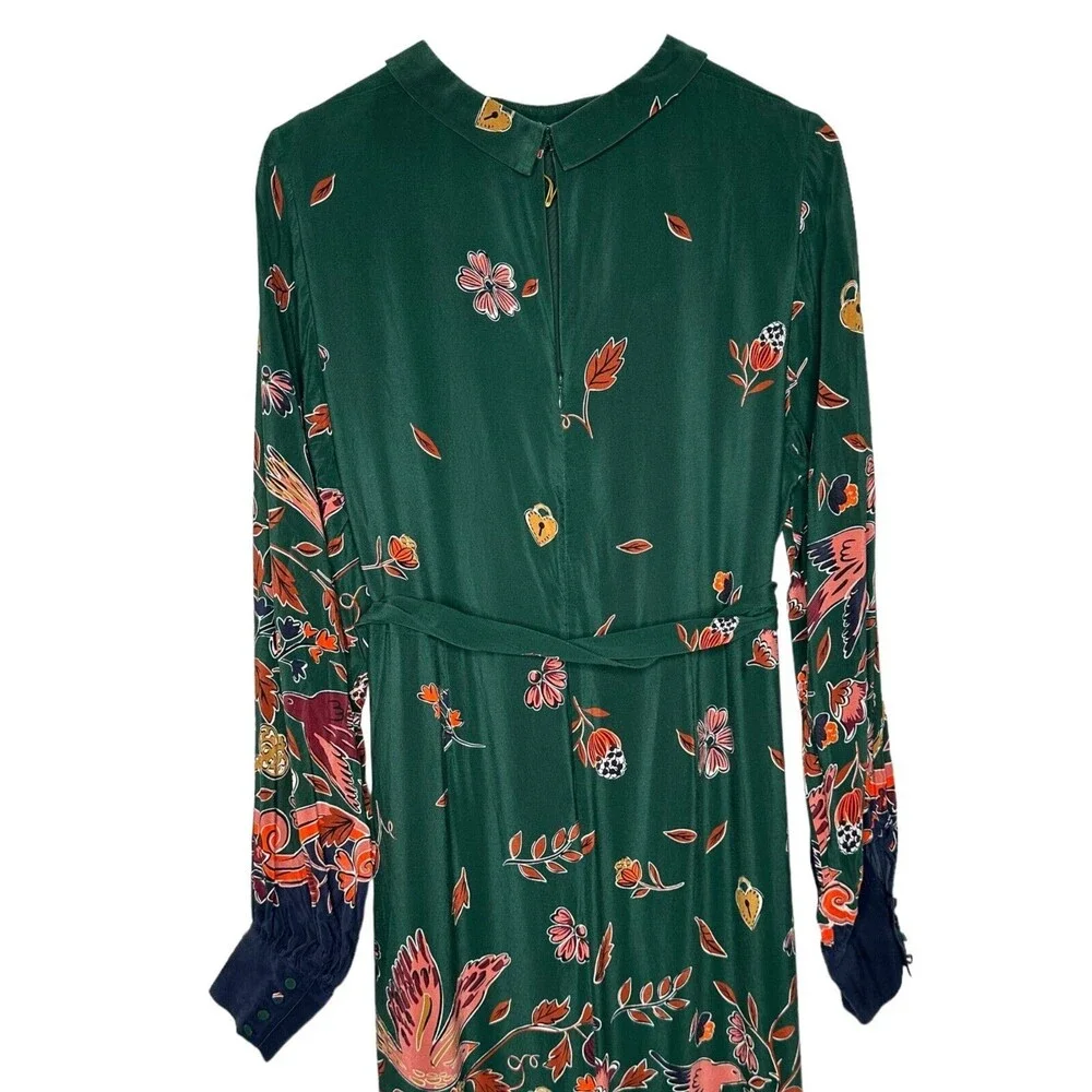 Boden Green Floral Midi Dress - Picture 10 of 15